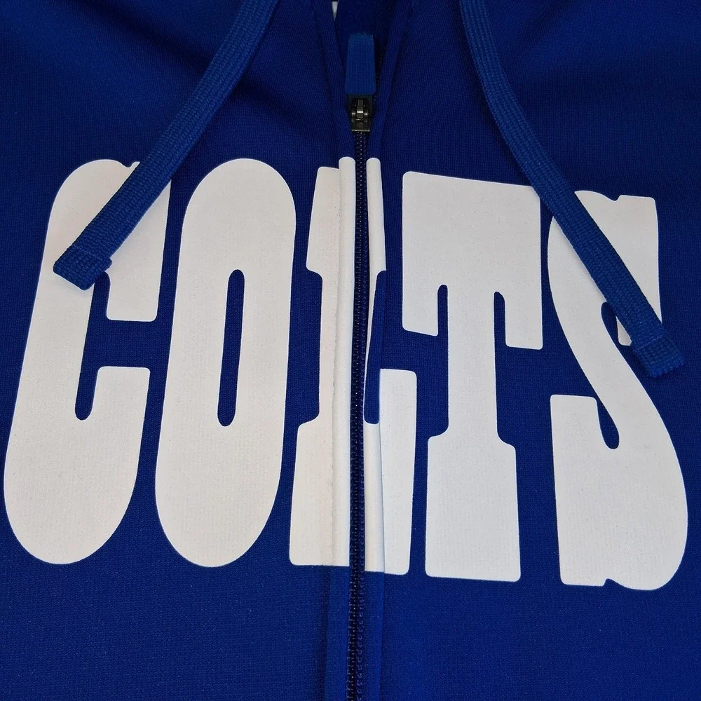 Nike Indianapolis Colts Hoodie Mens large Blue Dri-FIT On-Field Zip Jacket